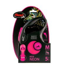 Flexi New Neon M szalag 5m rózsaszín 25 kg-ig
