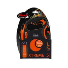 Flexi Xtreme L szalag 5m, narancssárga 65kg-ig integrált gumiszalaggal (Soft-Stop)