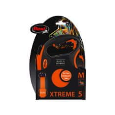 Flexi Xtreme M szalag 5m, narancssárga 35kg-ig integrált gumiszalaggal (Soft-Stop)