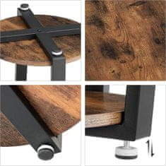 Artenat Összecsukható asztal Stella, 57 cm, barna / fekete
