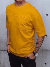 Dstreet férfi alap póló Farin sárga M