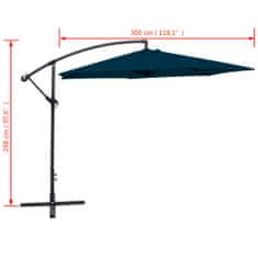 shumee 3 m kék konzolos esernyő