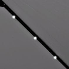Greatstore 3 m fehér homok LED konzolos napernyő