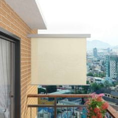 Greatstore többfunkciós krémszínű oldalsó napellenző erkélyre 150 x 200 cm