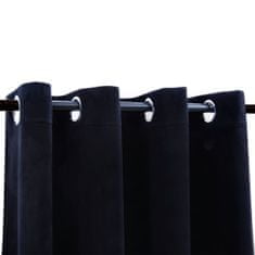 shumee fekete bársony sötétítőfüggöny fémkarikákkal 290 x 245 cm