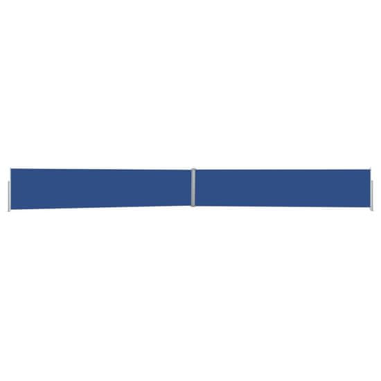 Greatstore kék kihúzható oldalsó terasz-napellenző 170 x 1200 cm