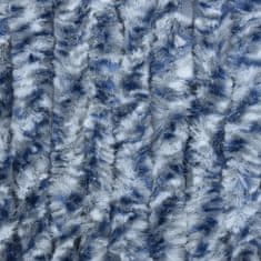 shumee kék és fehér zsenília rovarfüggöny 120 x 220 cm