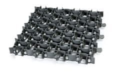 GardenPlast Garden Puzzle II Műanyag gyepszőnyeg, fekete, tüskékkel 10 db / 2,5 m2