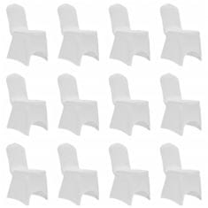 Vidaxl 12 db fehér sztreccs székszoknya 279090