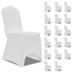 Vidaxl 18 db fehér sztreccs székszoknya 3051635