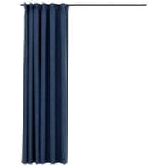 shumee 2 db kék vászonhatású sötétítőfüggöny kampókkal 290 x 245 cm