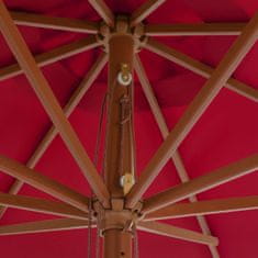 Greatstore burgundi vörös kültéri napernyő farúddal 350 cm