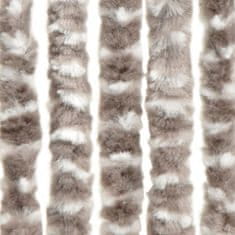 shumee tópszínű és fehér zsenília rovarfüggöny 90 x 220 cm