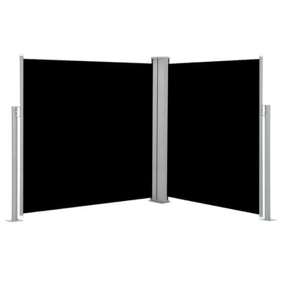 Greatstore fekete behúzható oldalsó napellenző 140 x 600 cm