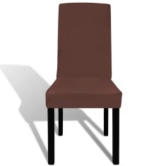 Vidaxl 6 db barna szabott nyújtható székszoknya 131423
