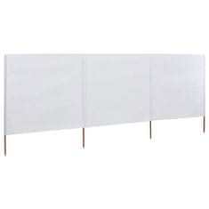 shumee fehér szövet 3-paneles szélellenző 400 x 120 cm 
