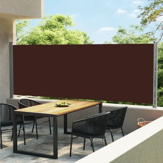 shumee barna kihúzható oldalsó terasz-napellenző 600 x 160 cm