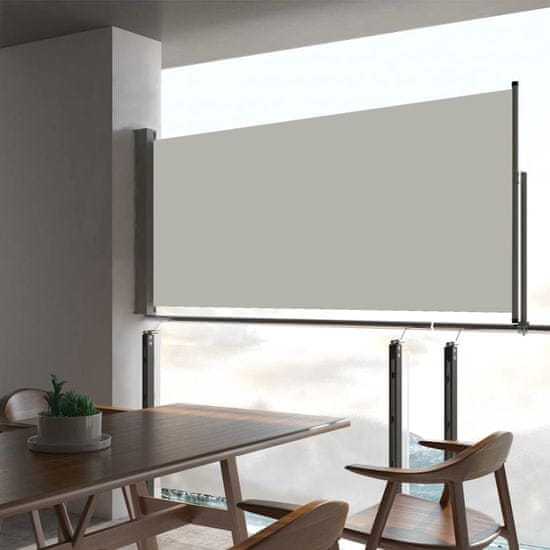 shumee krémszínű kihúzható oldalsó terasz napellenző 60 x 300 cm
