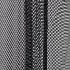 Greatstore Szúnyogháló 4 Darab Függönnyel 220 x 100 cm Fekete Poliészter