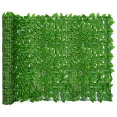 Greatstore zöld leveles erkélyparaván 300 x 150 cm