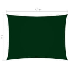 Greatstore sötétzöld téglalap alakú oxford-szövet napvitorla 3 x 4,5 m