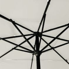 Greatstore 3 szintes homokszínű napernyő alumíniumrúddal 2,5 x 2,5 m