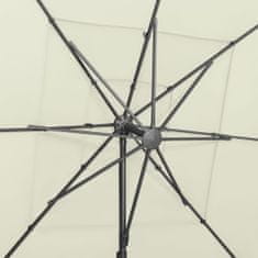 Greatstore 4 szintes homokszínű napernyő alumíniumrúddal 250 x 250 cm