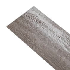 Greatstore matt fabarna öntapadó 2 mm-es PVC padlóburkoló lapok 5,21 m²