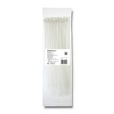 Qoltec Kábelkötegelők -Trytki | 3.6*300mm | Nylon UV | Fehér