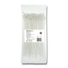 Qoltec Kábelkötegelők -Trytki | 4.8*200mm | Nylon UV | Fehér