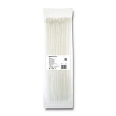 Qoltec Kábelkötegelők -Trytki | 4.8*350mm | Nylon UV | Fehér