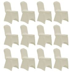 Greatstore 12 db krémszínű sztreccs székszoknya