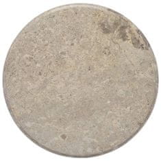 Greatstore szürke márvány asztallap Ø60 x 2,5 cm