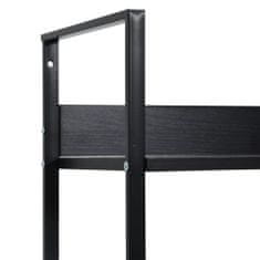shumee 4 szintes fekete forgácslap könyvespolc 60 x 27,6 x 124,5 cm