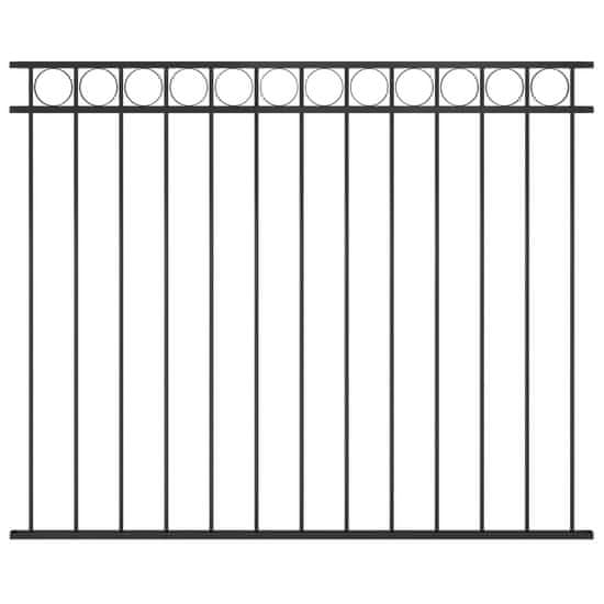 shumee 146319 Fence Panel Steel 1,7x1,5 m Black