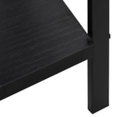shumee 5 szintes fekete forgácslap könyvespolc 60 x 27,6 x 158,5 cm