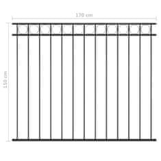 shumee 146319 Fence Panel Steel 1,7x1,5 m Black