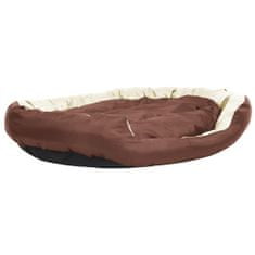 Greatstore barna-krémszínű kifordítható-mosható kutyapárna 150x120x25 cm