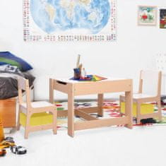 Greatstore MDF gyerekasztal két székkel