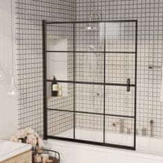 Greatstore fekete ESG zuhanykabin 116 x 140 cm