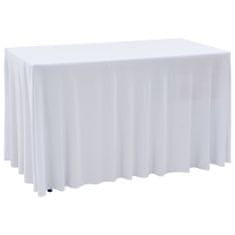 Vidaxl 2 darab fehér sztreccs asztalszoknya 120 x 60,5 x 74 cm 133584