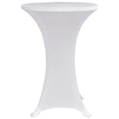 Vidaxl 4 darab fehér sztreccs asztalterítő bárasztalhoz Ø80 cm 279070