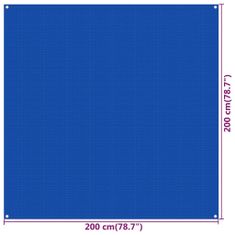 Greatstore kék HDPE sátorszőnyeg 200 x 200 cm