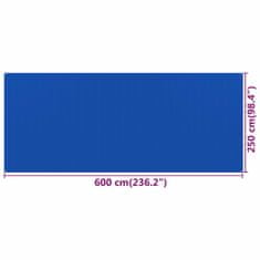shumee kék HDPE sátorszőnyeg 250 x 600 cm