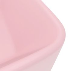 Greatstore matt rózsaszín kerámia luxus mosdókagyló 41x30x12 cm