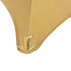 Vidaxl 2 db aranyszínű sztreccs asztalterítő 80 cm 133562