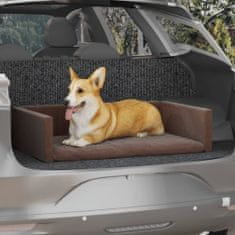 Greatstore barna vászonhatású autós kutyafekhely 90x60 cm