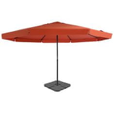 shumee terrakotta színű kültéri napernyő hordozható talppal