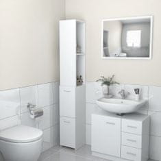 Greatstore fehér forgácslap fürdőszobaszekrény 25 x 25 x 170 cm