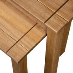 shumee 2 db panama stílusú tömör fenyőfa egymásba tolható asztal 